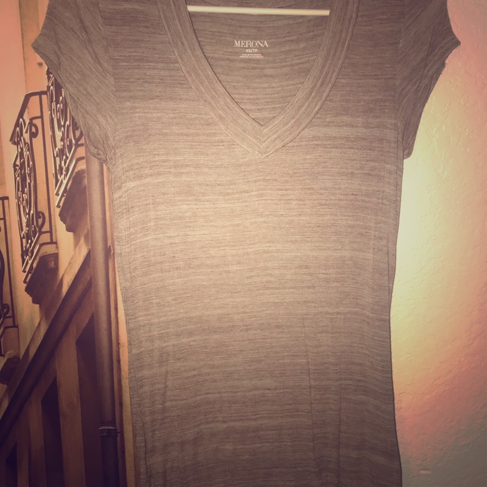 Beige V-Neck